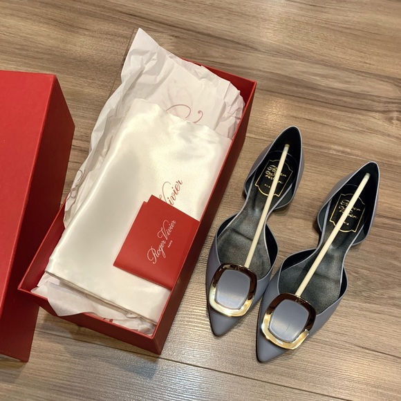 New Roger Vivier Chips D'orsay Ballet Flats - Picture 2 of 10